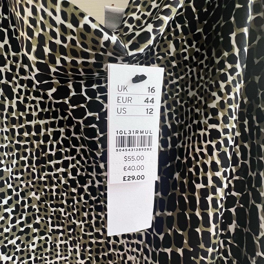 ANIMAL PRINT SLIP DRESS - Picture 2 of 2